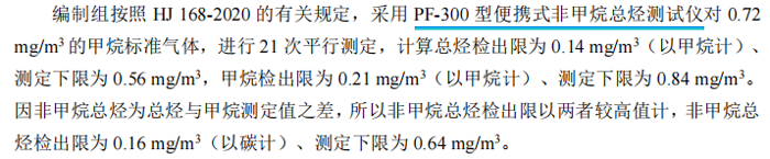 《固定污染源廢氣總烴、甲烷和非甲烷總烴的測(cè)定便攜式催化氧化-氫火焰離子化檢測(cè)器法》